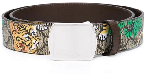 gucci belt light brown tiger inprint|gucci leather belt.